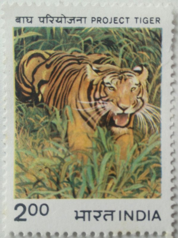 Project Tiger India Rare Rs.2 Stamp by Sams Shopping