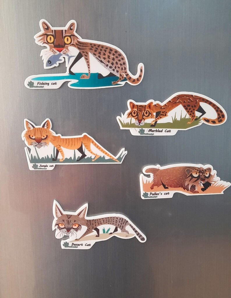 Fridge Magnet of Indian wildcat Set 2 by Indiwild