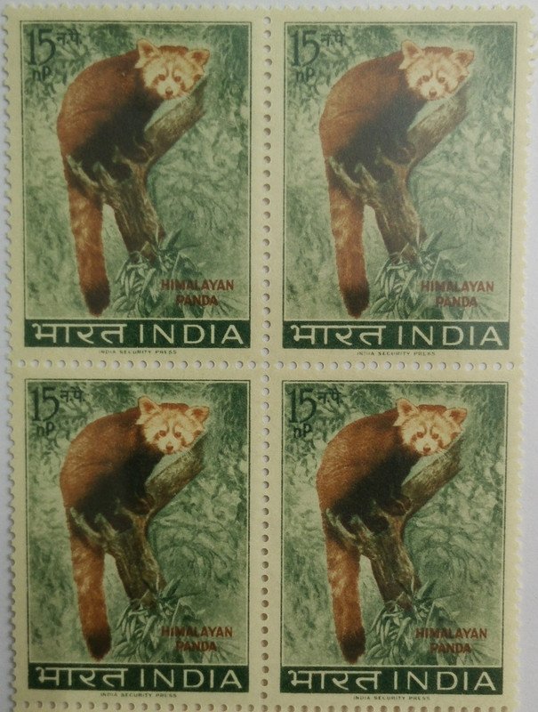 63 Wild Life Preservation - Himalayan Panda. Wild Animal, Himalayan Panda, Ailurus fulgens, Lesser Panda, Red Cat-Bear, Red Panda, 15 nP