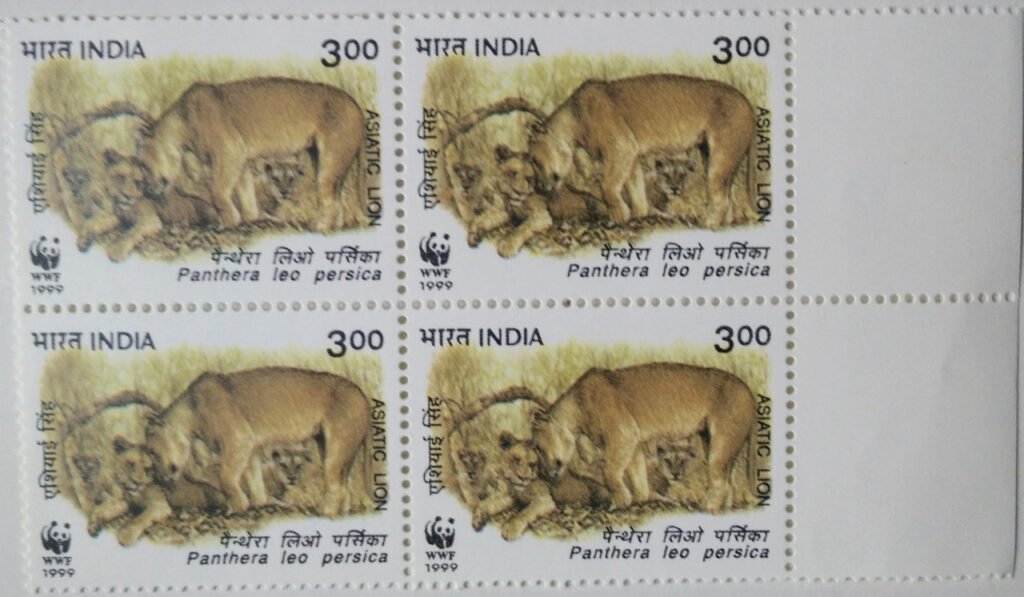 Asiatic Lion Panthera Leo Persica Thematic Rs.3