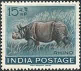 62 Rhino (Wildlife Week). Rhino, Wildlife, Rhinoceros, Wild Animal, 15 nP. - MNH