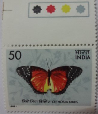 Cethosia biblis Red Lace Wing  (Hinged/Gum Wash)