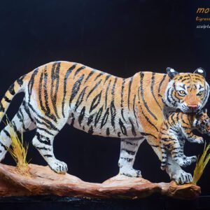 Tigress with cub sculpture/model/Statue by Indiwild, 1 of the best Sculpture