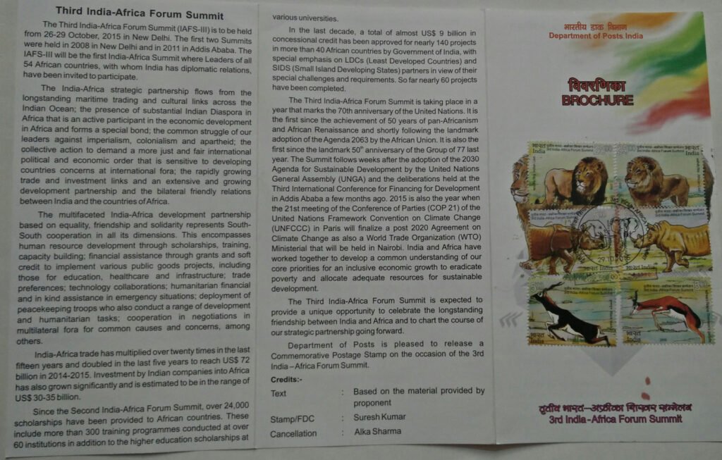 3rd India - Africa Forum Summit Summit &( Set of 6) (SBR)
