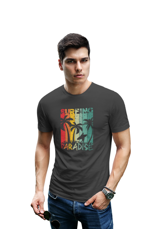 wildlifekart.com Presents Men Cotton Regular Fit T-Shirt | Design : surfing paradise