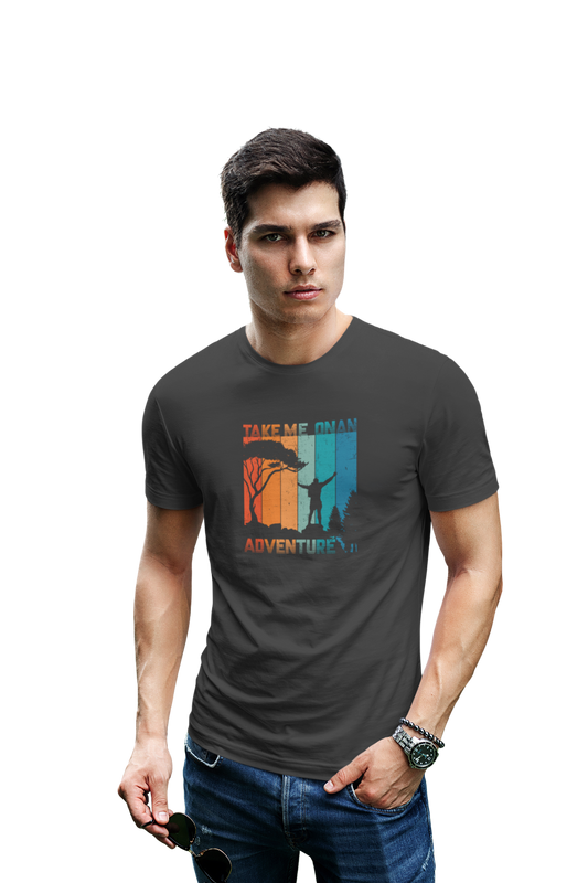 wildlifekart.com Presents Men Cotton Regular Fit T-Shirt | Design : take me on an adventure