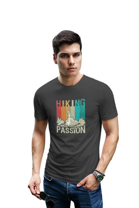 wildlifekart.com Presents Men Cotton Regular Fit T-Shirt | Design : hiking is my passion