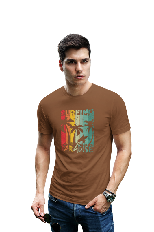 wildlifekart.com Presents Men Cotton Regular Fit T-Shirt | Design : surfing paradise - Image 10