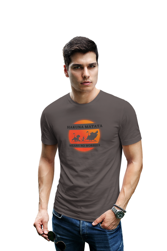 wildlifekart.com Presents Men Cotton Regular Fit T-Shirt | Design : Hakuna matata - Image 2