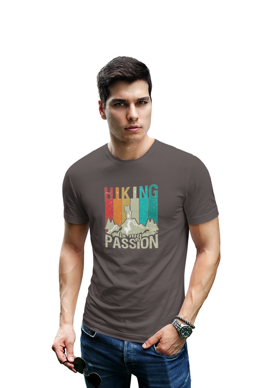 wildlifekart.com Presents Men Cotton Regular Fit T-Shirt | Design : hiking is my passion - Image 3