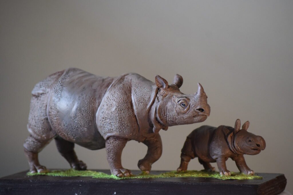One Horn Rhino Sculpture/Model by Indiwild, 1 of the best Sculpture