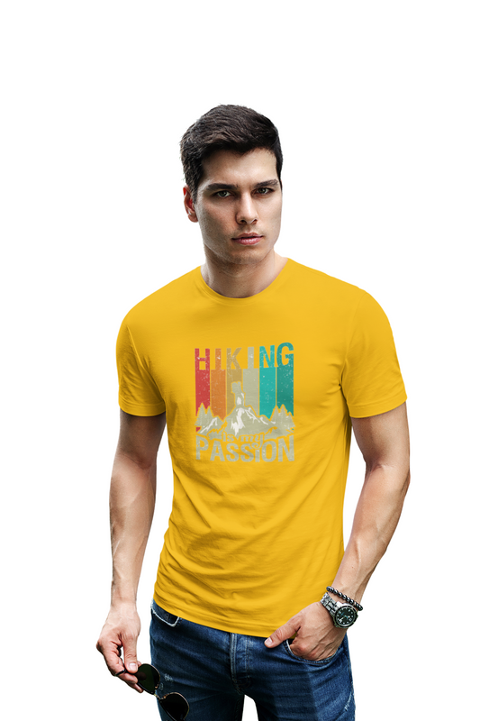 wildlifekart.com Presents Men Cotton Regular Fit T-Shirt | Design : hiking is my passion - Image 4