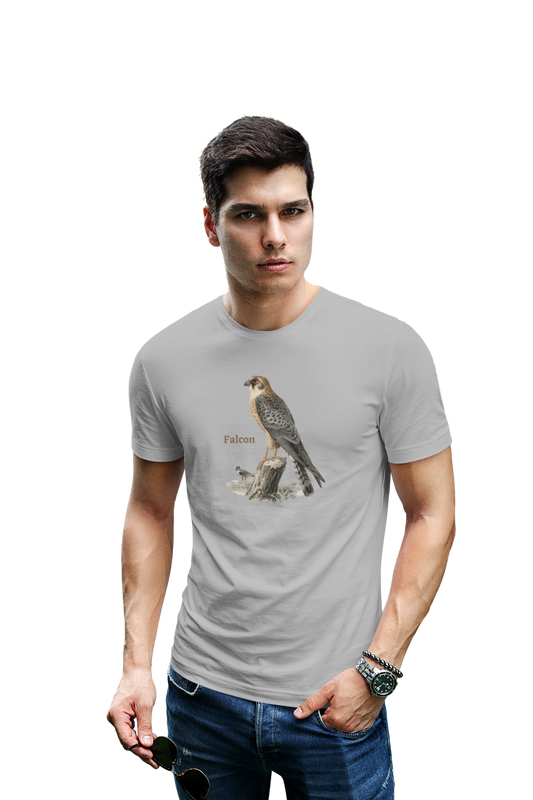 wildlifekart.com Presents Men Cotton Regular Fit T-Shirt | Design : Falcon - Image 12
