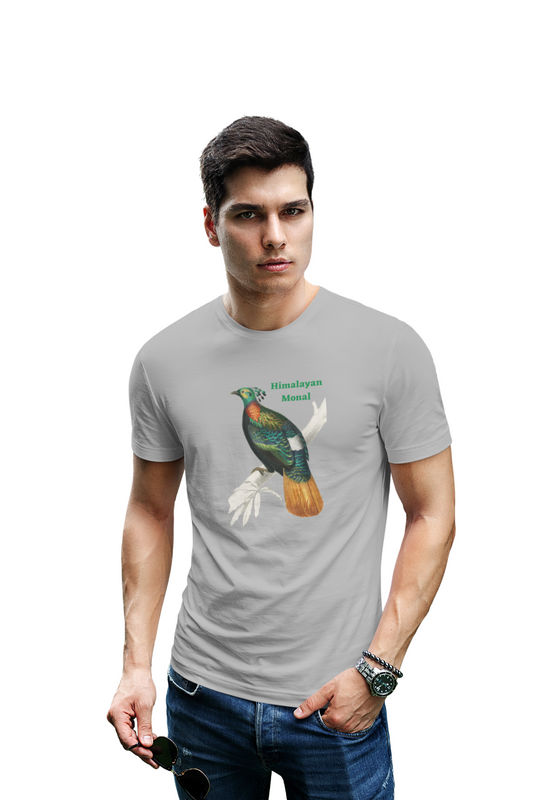 wildlifekart.com Presents Men Cotton Regular Fit T-Shirt | Design : Himalayan Monal - Image 11