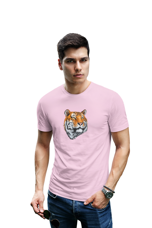 wildlifekart.com Presents Men Cotton Regular Fit T-Shirt | Design : tiger face closeup - Image 5