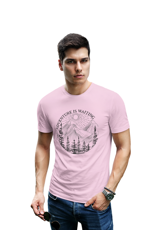 wildlifekart.com Presents Men Cotton Regular Fit T-Shirt | Design : aventure is awaiting - Image 3