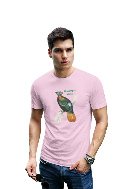 wildlifekart.com Presents Men Cotton Regular Fit T-Shirt | Design : Himalayan Monal - Image 5