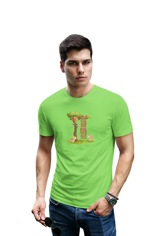 wildlifekart.com Presents Men Cotton Regular Fit T-Shirt | Design : tree with months list - Image 6