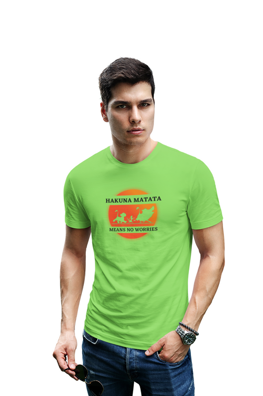 wildlifekart.com Presents Men Cotton Regular Fit T-Shirt | Design : Hakuna matata - Image 5