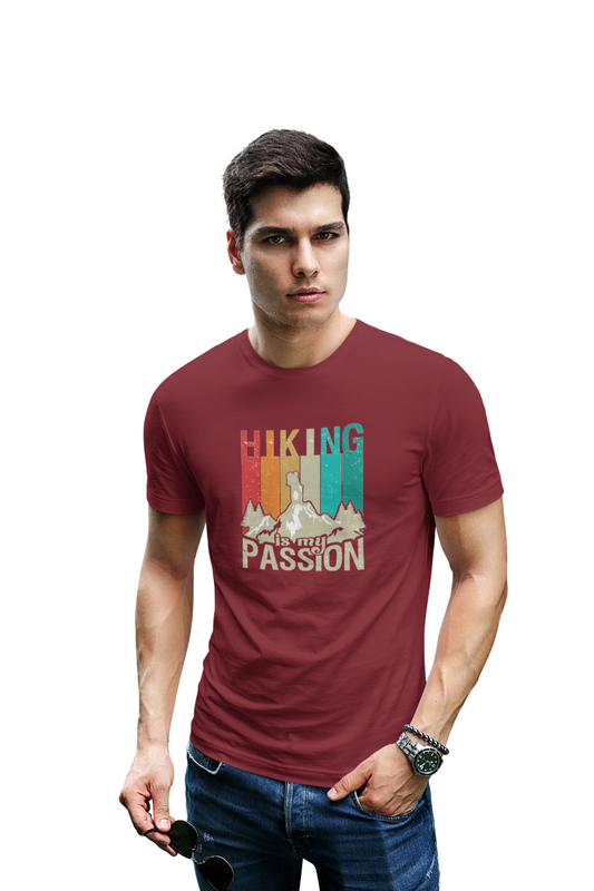 wildlifekart.com Presents Men Cotton Regular Fit T-Shirt | Design : hiking is my passion - Image 11