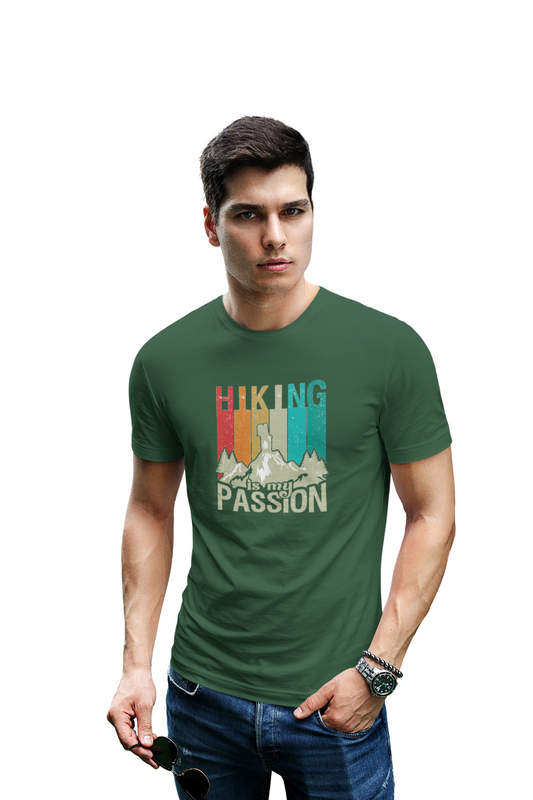 wildlifekart.com Presents Men Cotton Regular Fit T-Shirt | Design : hiking is my passion - Image 12