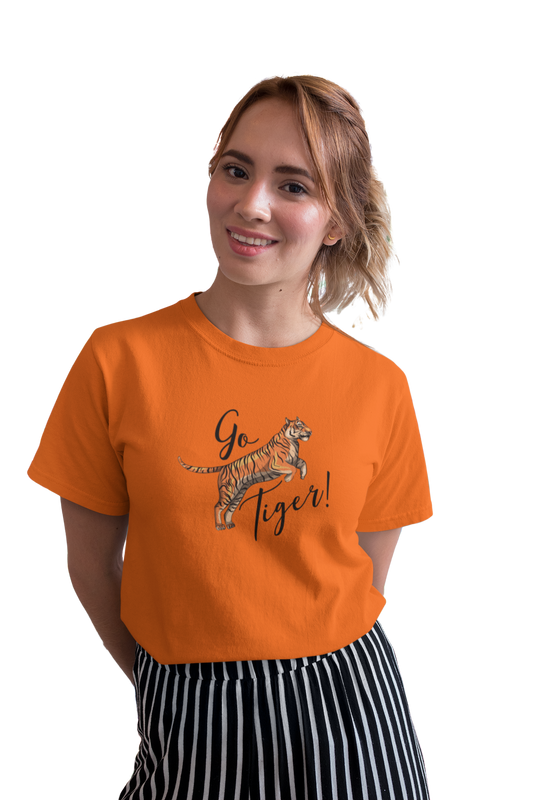 wildlifekart.com Presents Women Cotton Regular Fit T-Shirt | Design : Go Tiger - Image 5