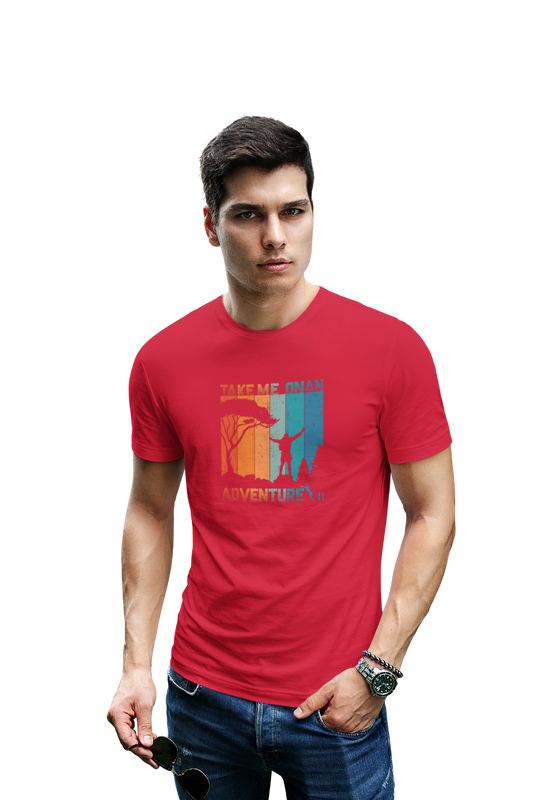 wildlifekart.com Presents Men Cotton Regular Fit T-Shirt | Design : take me on an adventure - Image 7