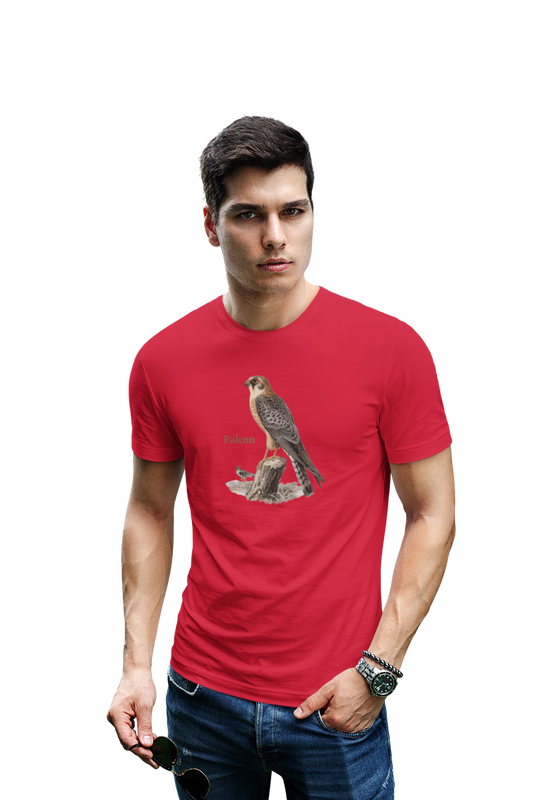 wildlifekart.com Presents Men Cotton Regular Fit T-Shirt | Design : Falcon - Image 8