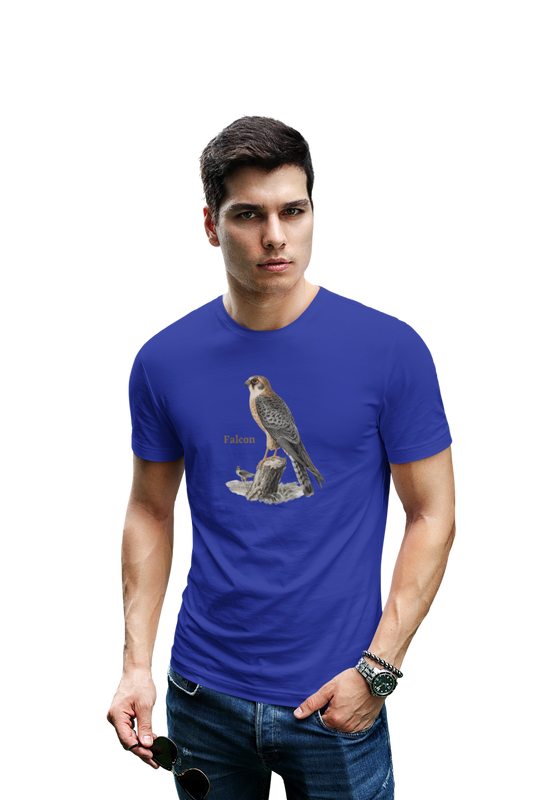 wildlifekart.com Presents Men Cotton Regular Fit T-Shirt | Design : Falcon - Image 9