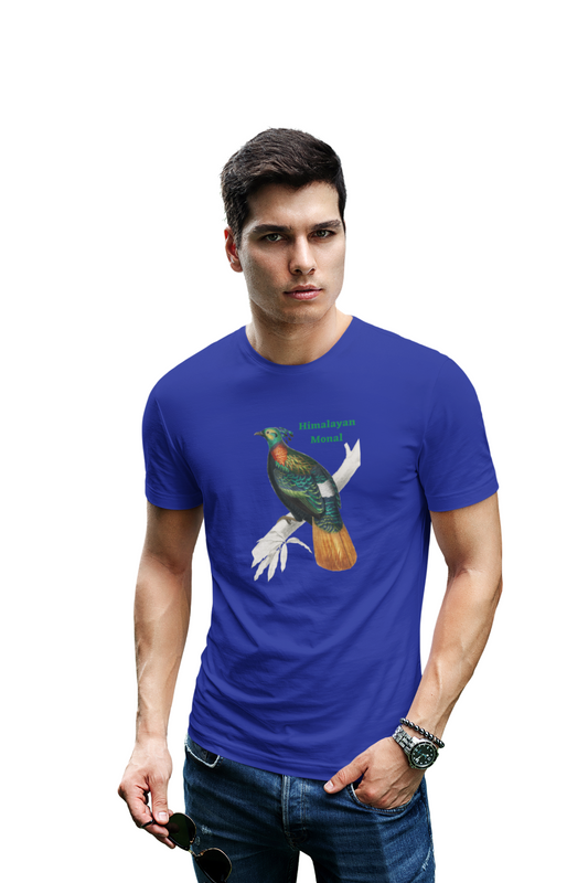 wildlifekart.com Presents Men Cotton Regular Fit T-Shirt | Design : Himalayan Monal - Image 9