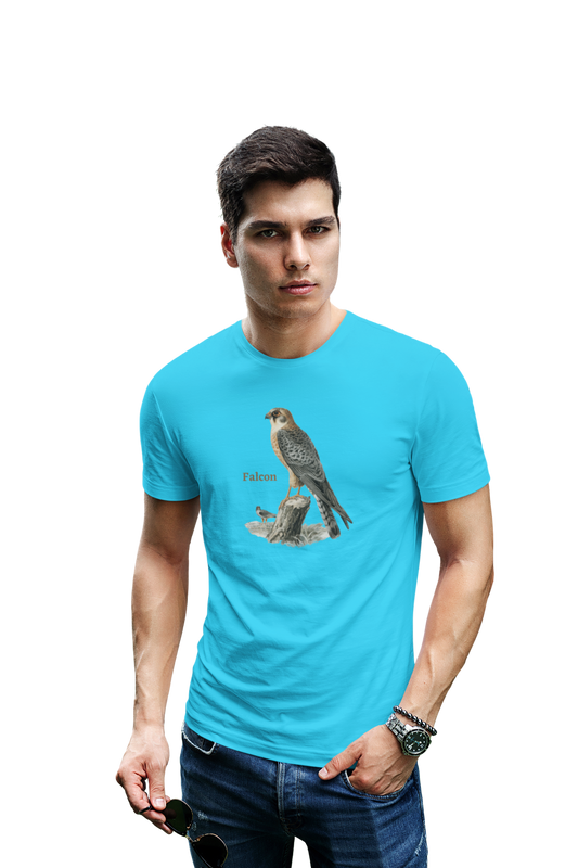 wildlifekart.com Presents Men Cotton Regular Fit T-Shirt | Design : Falcon - Image 10