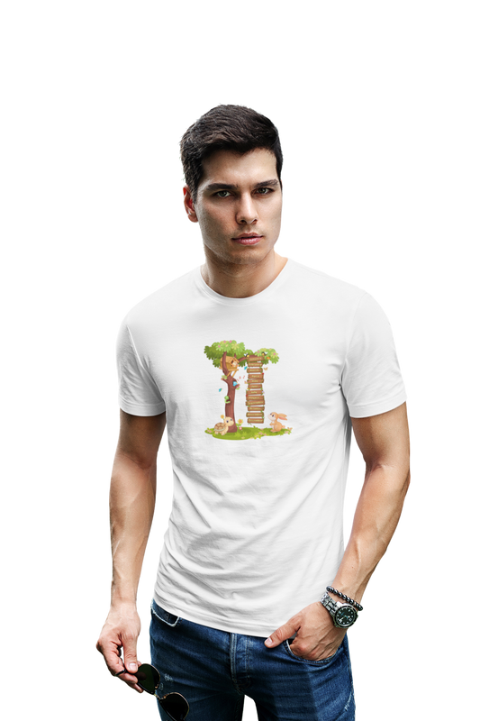wildlifekart.com Presents Men Cotton Regular Fit T-Shirt | Design : tree with months list - Image 14