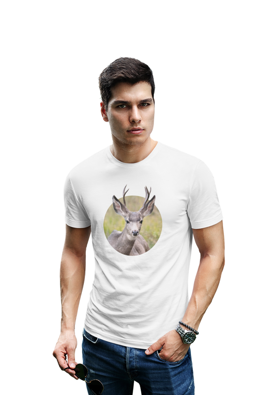 wildlifekart.com Presents Men Cotton Regular Fit T-Shirt | Design : deer in round - Image 14