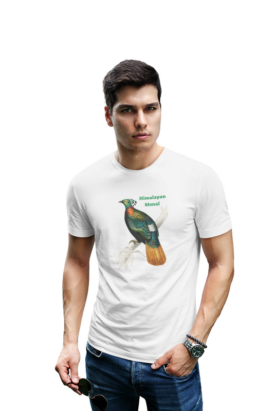 wildlifekart.com Presents Men Cotton Regular Fit T-Shirt | Design : Himalayan Monal - Image 14