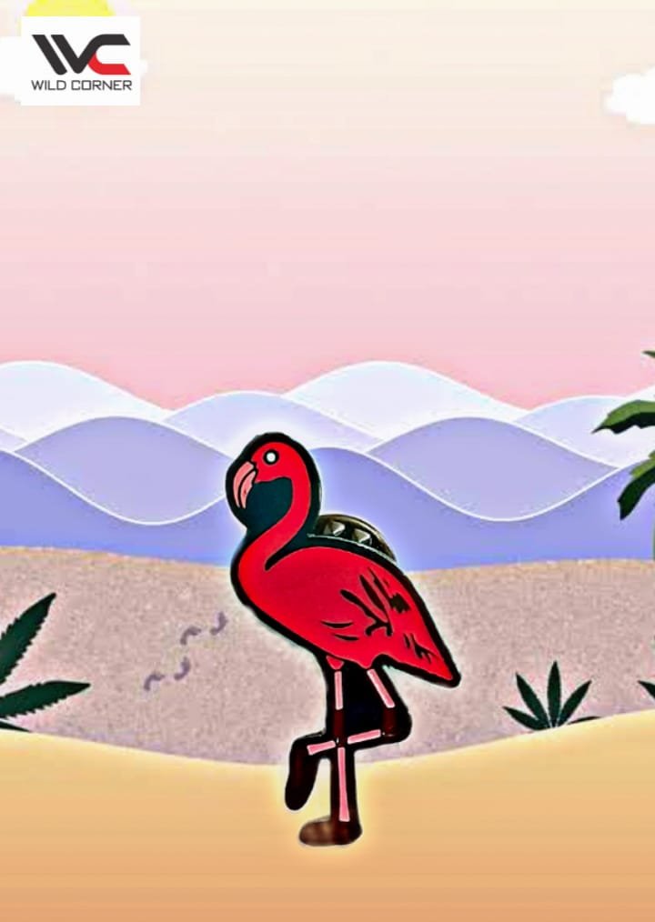 Flamingo Lapel Pin / Brooche by Wildcorner