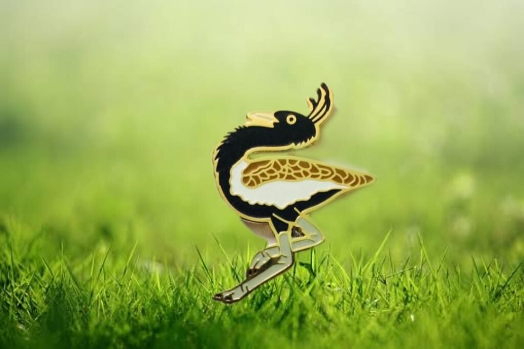 Florican Bird Lapel Pin by WildCorner