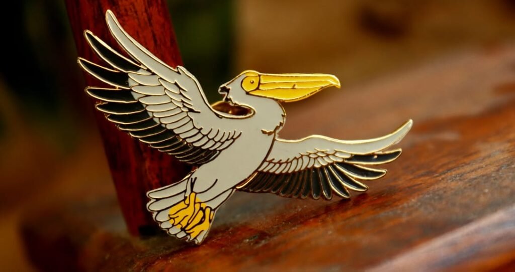 Pelican Lapel Pin by Wildcorner, 1 of its kind Lapel Pin