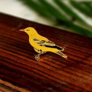 Golden Oriole  Bird Lapel Pin by Wildcorner, 1 of its kind Lapel Pin