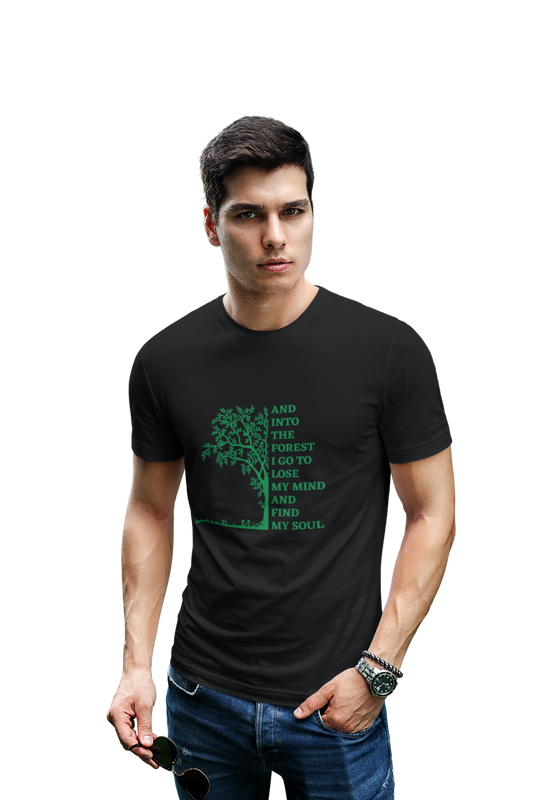 wildlifekart.com Presents Men Cotton Regular Fit T-Shirt | Design :Mind And Soul Green