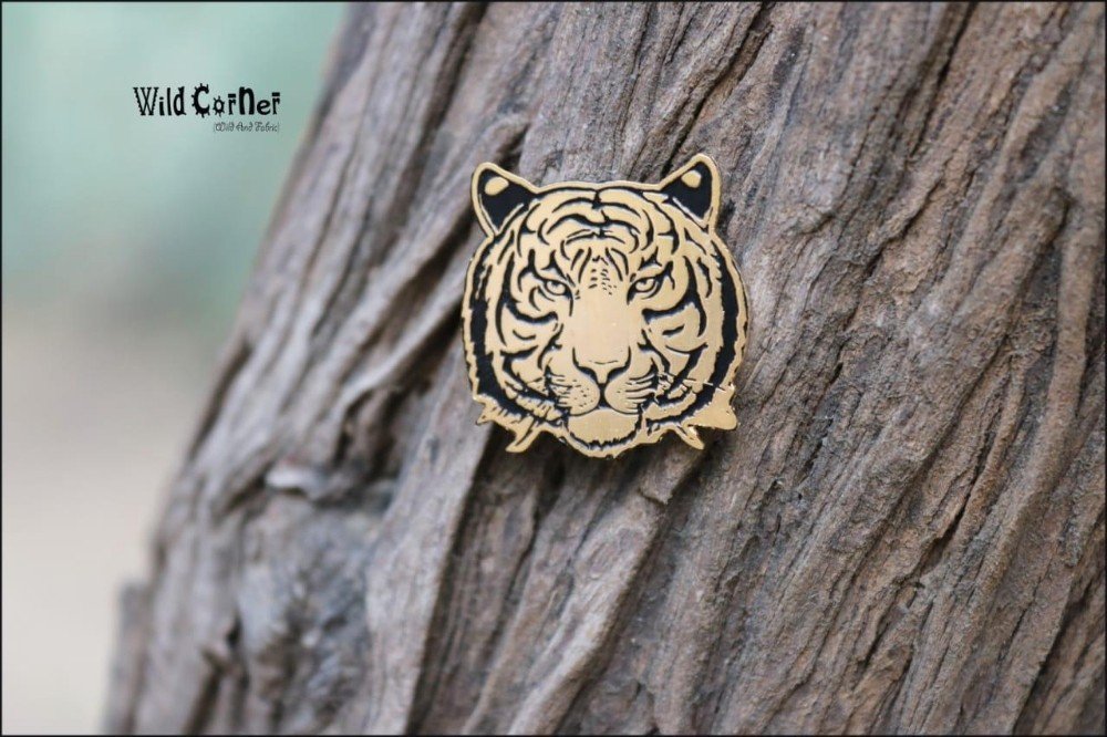 Tiger face Lapel Pin by Wildcorner